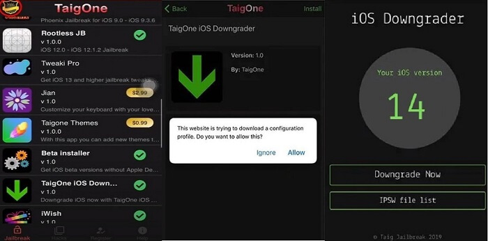 taigone ios downgrader