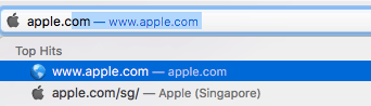 Top hits on Safari