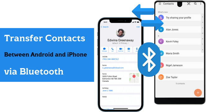 transfer contacts via bluetooth