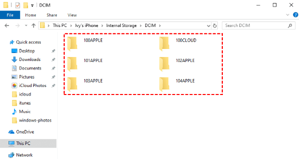 Access iPhone Files on Windows by File Explorer