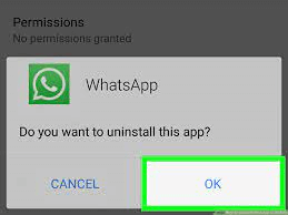 uninstall whatsapp