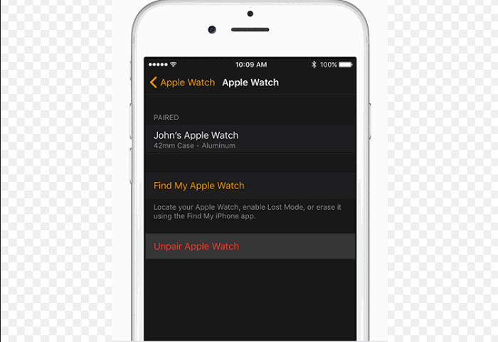unpair apple watch