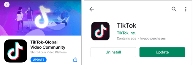 update tiktok