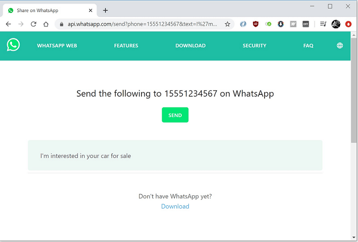 use whatsapp business api