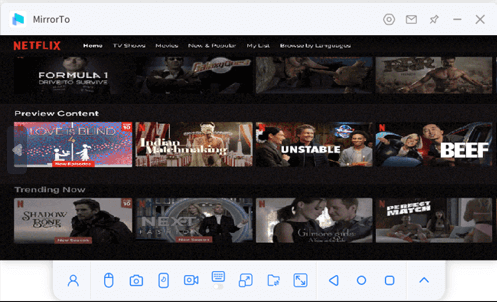 view netfilx on pc with mirrorto