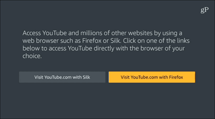 visit youtube with firefox