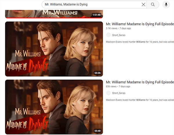 Watch Mr. Williams Madame is Dying full movie on youtube