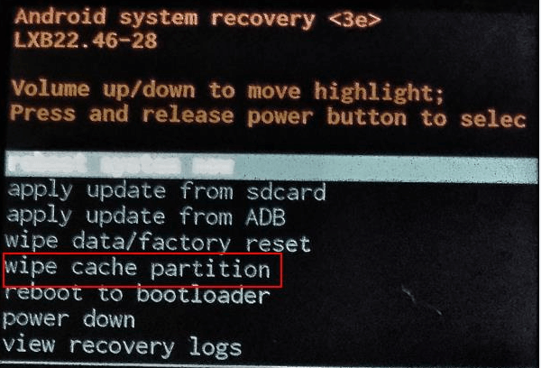 wipe cache partition