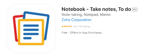 zoho notebook